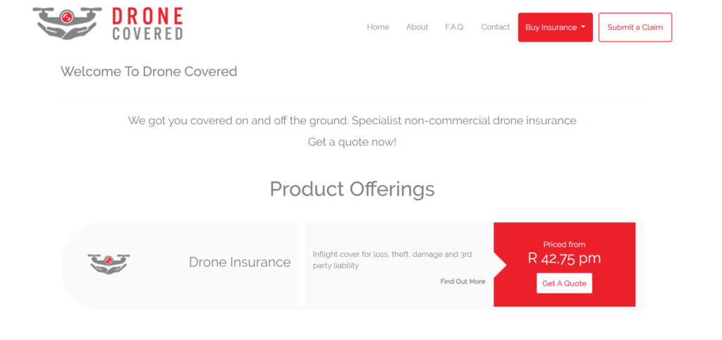 Drone insurace South Africa buy online